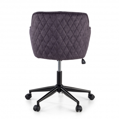 swivel chair black watson fabric no armrests 6