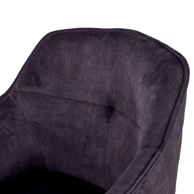 swivel chair black watson fabric no armrests 8