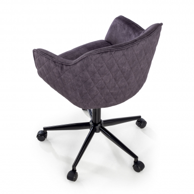 swivel chair black watson fabric no armrests 11
