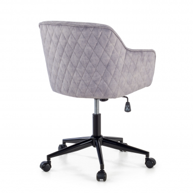 swivel chair gray watson fabric no armrests 5