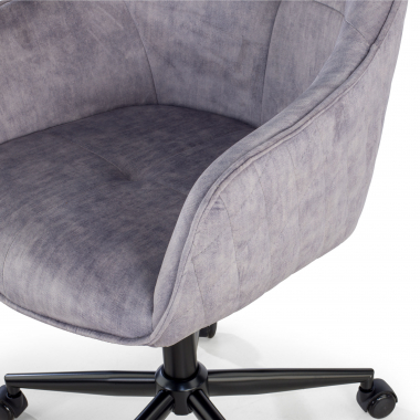 swivel chair gray watson fabric no armrests 7
