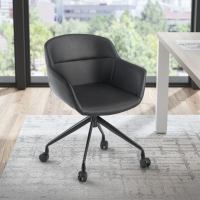 Ores Swivel Chair, with wheels, Modern Design, Faux leather