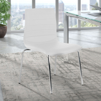Visitor chair Alisa, chrome frame, faux leather
