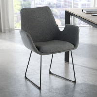 Visitor chair Glamm, sled base, steel frame