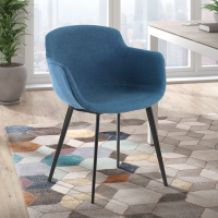 Laure Visitor Chair, Legs, Metal frame, Upholstered