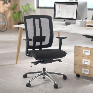 home office chair black without headrest upholstered mesh movable armrests lumbar support 2