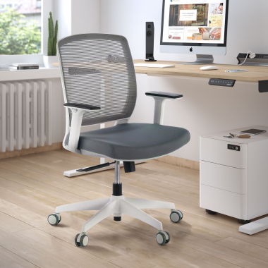 swivel chair white grey chair white frame mesh 1d adjustable armrests 2
