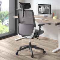 Five red office chair with...