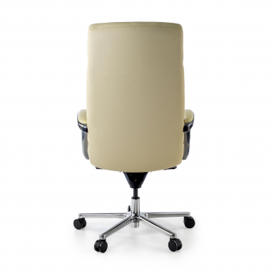 office chair white windsor natural skin upholstered armrests 7