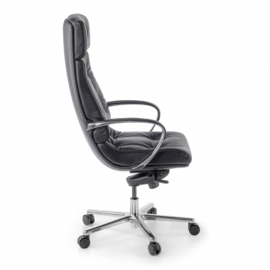 office chair black windsor natural skin upholstered armrests 4