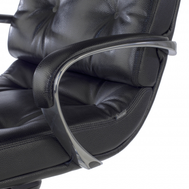 office chair black windsor natural skin upholstered armrests 5
