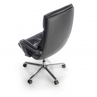 office chair black windsor natural skin upholstered armrests 9