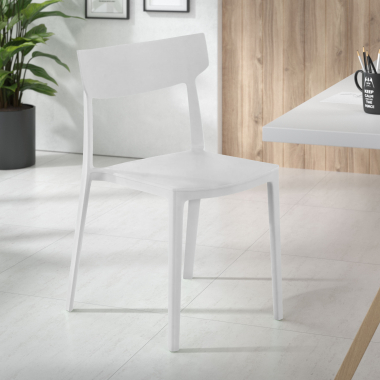 visitor chair white samba plastic no armrests 2