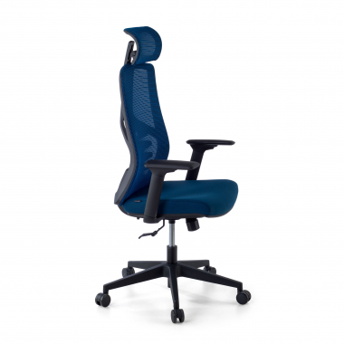 ergonomic chair blue quick mesh 3d adjustable armrests lumbar support headrest 4