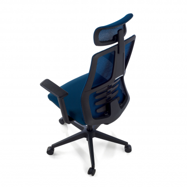 ergonomic chair blue quick mesh 3d adjustable armrests lumbar support headrest 7