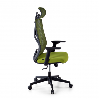 ergonomic chair green quick mesh 3d adjustable armrests lumbar support headrest 4