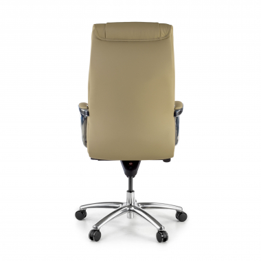 office chair beige high back natural leather natural skin upholstered armrests 6