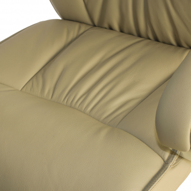 office chair beige high back natural leather natural skin upholstered armrests 9