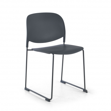 visitor chair gray without arms plastic no armrests 1