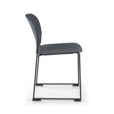 visitor chair gray without arms plastic no armrests 4