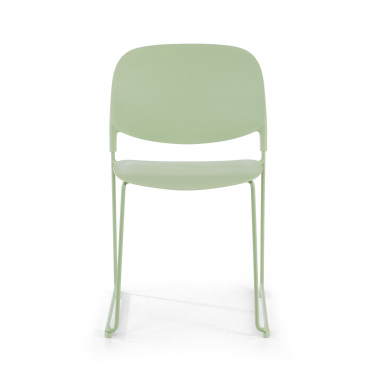 visitor chair green without arms plastic no armrests 3