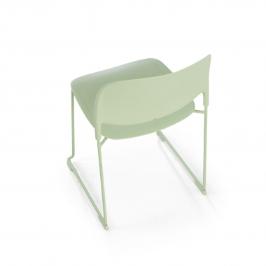visitor chair green without arms plastic no armrests 5