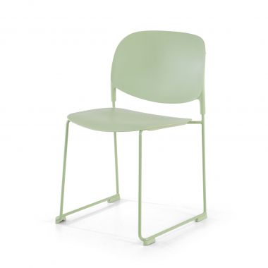 visitor chair green without arms plastic no armrests 6