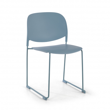 visitor chair blue without arms plastic no armrests 1