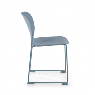 visitor chair blue without arms plastic no armrests 4