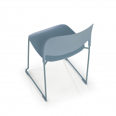 visitor chair blue without arms plastic no armrests 6