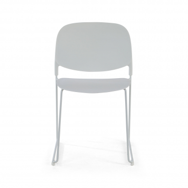 visitor chair white without arms plastic no armrests 3