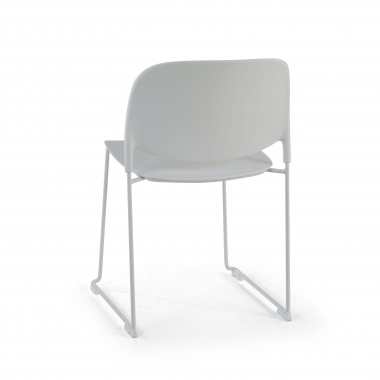 visitor chair white without arms plastic no armrests 7