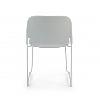 visitor chair white without arms plastic no armrests 8