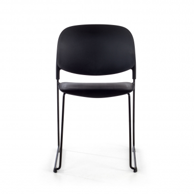 visitor chair black without arms plastic no armrests 3