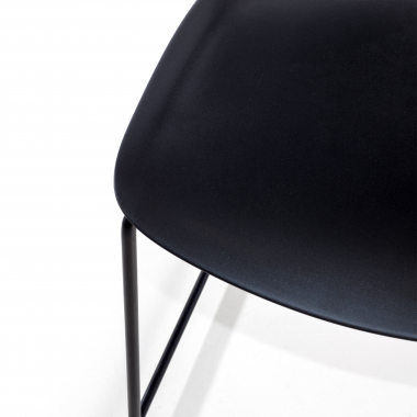 visitor chair black without arms plastic no armrests 5