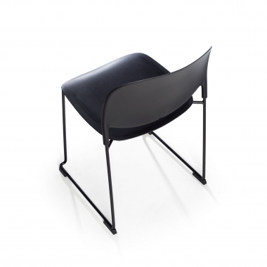 visitor chair black without arms plastic no armrests 6