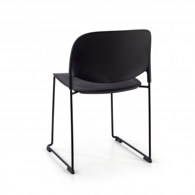 visitor chair black without arms plastic no armrests 7