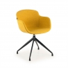Visitor chair Laure, swivel with castors, upholstered