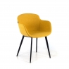 Laure waiting room chair, sled base, thick padding, upholstered