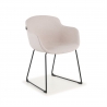 Visitor chair Laure, swivel with castors, upholstered