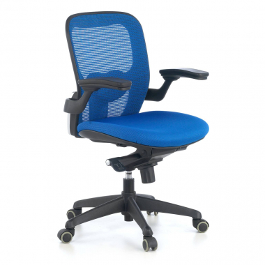 ergonomic chair blue office chair mesh movable armrests lumbar support 1