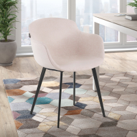Laure Visitor Chair, Legs, Metal frame, Upholstered