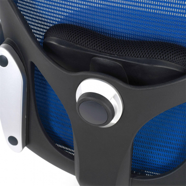 ergonomic chair blue office chair mesh movable armrests lumbar support 6