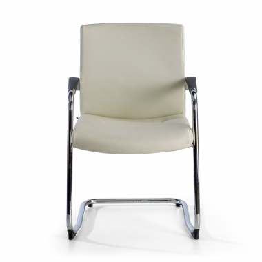 waiting room chair white faux leather synthetic leather upholstered armrests 3