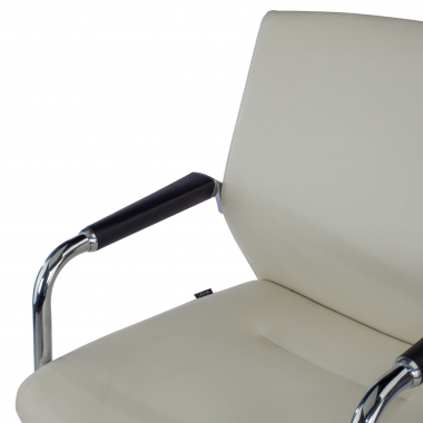 waiting room chair white faux leather synthetic leather upholstered armrests 6