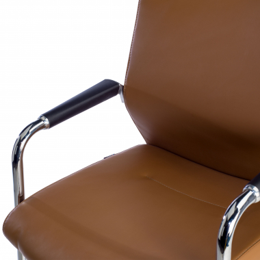 waiting room chair brown faux leather synthetic leather upholstered armrests 5