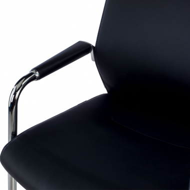 waiting room chair black faux leather synthetic leather upholstered armrests 6