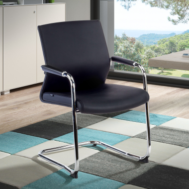 waiting room chair black faux leather synthetic leather upholstered armrests 2