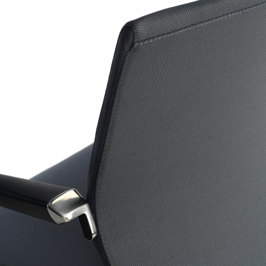 visitor chair gray fabric synthetic leather upholstered armrests 8