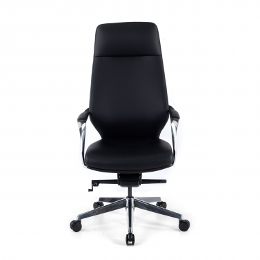 office chair black high back faux leather synthetic leather upholstered armrests 3